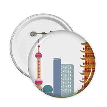 Imagem de China Arquitetura TV Torre Padrão de Marco Pinos Emblema Emblema Acessório Decoração 5 peças