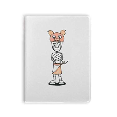 Imagem de Caderno de chapéu de porco Egypt Mummy Horus com capa de goma