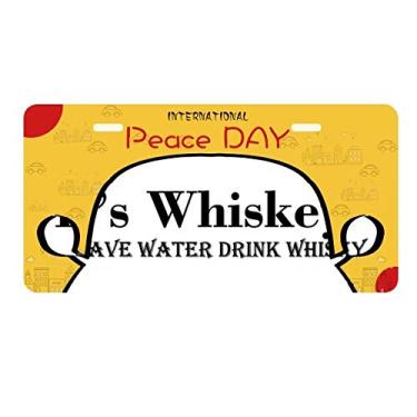 Imagem de Placa de licença It's Whiskey Save Water Drink Whiskey Placa de carro Decoração Dia da Paz