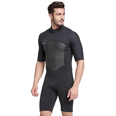 Imagem de Giantree Roupa de mergulho masculina curta, roupa de mergulho de corpo inteiro para mergulho, surfe, natação, roupa de mergulho térmica de neoprene para adultos
