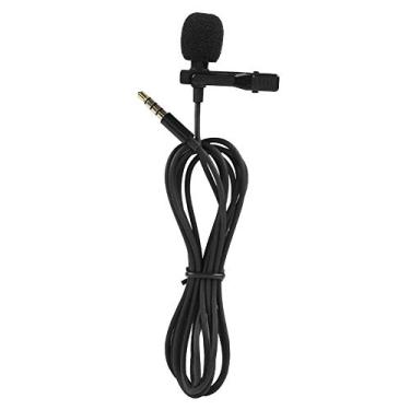 Imagem de Nunafey Microfone condensador de 3,5 mm, microfone de lapela para telefone, para cantar, música, transmissão ao vivo, discursos