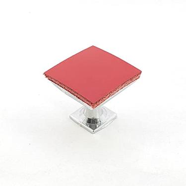 Imagem de Puxador Pinn 3e - Couro Legítimo - Cor Vermelho