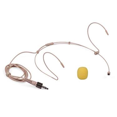 Imagem de Domary Fone de ouvido leve com microfone e microfone condensador Plugue de 3,5 mm compatível com transmissor sem fio Sennheiser Bodypack