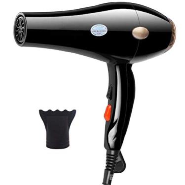 Imagem de Secador de cabelo de salão profissional de 2200 w, poderoso secador de cabelo iônico negativo de raios azuis, secador de calor infravermelho de baixo ruído com motor AC com concentrador, 3