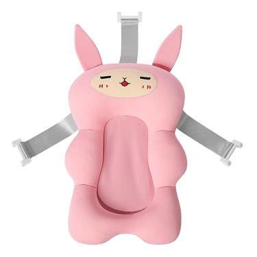 Imagem de Almofada para Banho do Bebê de Suporte para Banheira Infantil Universal com 3 Alças de Encaixe Bichinhos Felizes