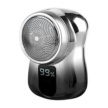 Imagem de Barbeador elétrico portátil | bolso mini barbeador – barba recarregável por USB com visor elétrico, lavável, compacto, uso seco e molhado Mengli