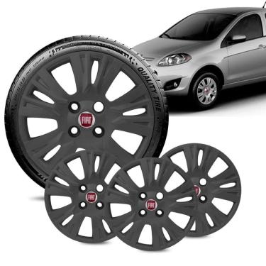 Imagem de Jogo 4 Calota Fiat Palio Essence aro 13 2014 a 16 Grafi Fosc