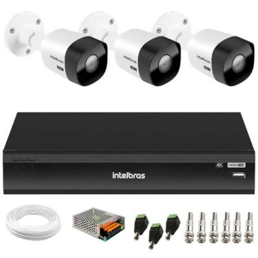 Imagem de Kit 3 Câmeras Intelbras VHD 3530 B 5MP HDCVI Bullet Visão Noturna 30m IP67 + DVR Intelbras IMHDX 5108 8 Canais