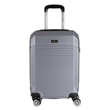 Imagem de Mala de Bordo Abs para Viagem Yins Ys21110 Cadeado Integrado Rodas Duplas Giro 360 Prata