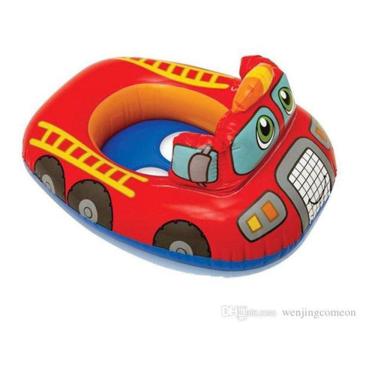 Imagem de Boia Fralda Carro Bombeiro Inflável Infantil Unissex 70X55