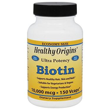 Imagem de Biotin Biotina 10,000 mcg (150 Vcaps) Healthy Origins