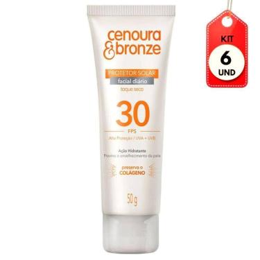 Imagem de Kit C/06 Cenoura & Bronze Fps30 Protetor Solar Facial 50g