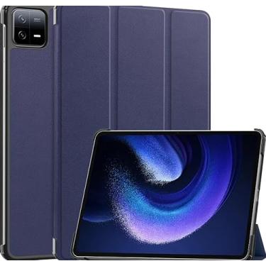 Imagem de Capa Case Auto Sleep Caneta Para Xiaomi Pad 6 Pad 6 Pro 11.0 + Película de Câmera DM ACESSÓRIOS (AZUL)