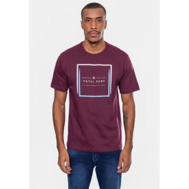 Imagem de Camiseta Fatal Estampada Square Vinho Merlot