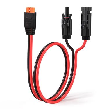 Imagem de ELFCULB Cabo de carregamento solar 12AWG para XT60i cabo de extensão de painel solar para estação de energia portátil River 600 gerador solar pacote de bateria (2FT)