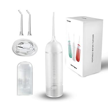 Imagem de Water Flossers for Teeth, Gums, Braces, Dental Care, Water Picks for Teeth Cleaning, Mini, Cordless, Portable, and IPX7 Waterproof for Home & Travel, 160mL Tank, 3 Modes, 2 Tips(White)