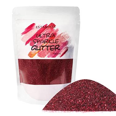 Imagem de Glitter fino holográfico, 150 g multiuso, brilho para artesanato extrafino para artes e artesanato em resina, arte corporal para unhas e rosto, glitter holográfico para copo epóxi, fabricação de geleca (vermelho marrom)