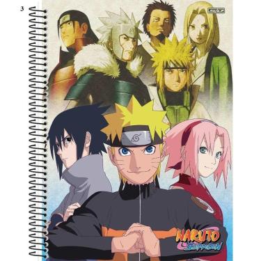 Imagem de Caderno Escolar Espiral Universitário Anime Naruto Capa Dura 1 Matéria 80 Folhas - São Domingos