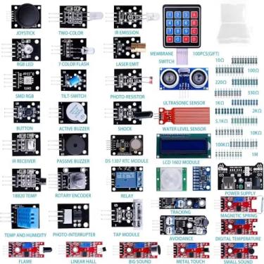 Imagem de Versão avançada 37 em 1 Kits de módulo de sensor compatíveis com Arduino UNO R4 Nano MEGA PRO Micro