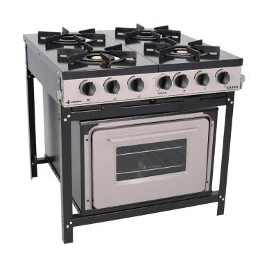 Imagem de Fogão Venâncio de 4 Bocas com Forno Linha Bravo Baixa Pressão Br4bf