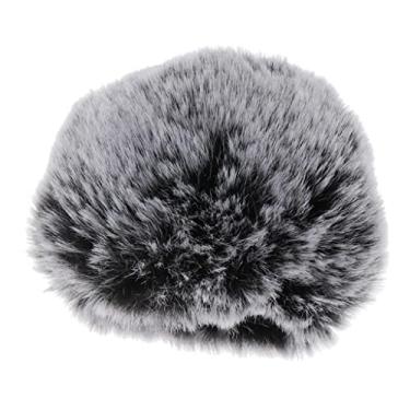 Imagem de Capa de microfone peludo para uso ao ar livre para para-brisas | Pele artificial | Bloqueador de som à prova de vento | para eventos de falar em público, apresentações ao vivo
