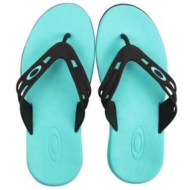 Imagem de Chinelo Oakley Killer Point II Black Turquoise Cor:Azul;Tamanho:42