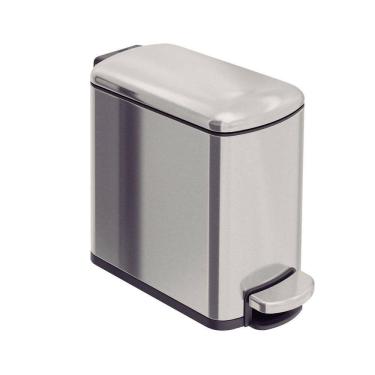 Imagem de Lixeira Tramontina 6 Litros Tipo D Slim Em Aço Inox Scotch Brite