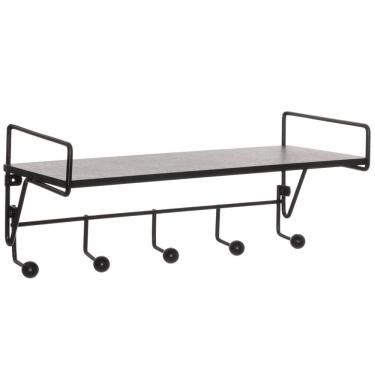 Imagem de Prateleira Organizadora com Ganchos Preto