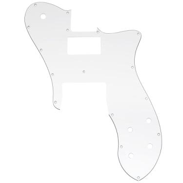 Imagem de Musiclily Pro 16 Furos Single H Escudo para Guitarra EUA/México Fender 72 Tele Custom Style, 3 camadas Branco