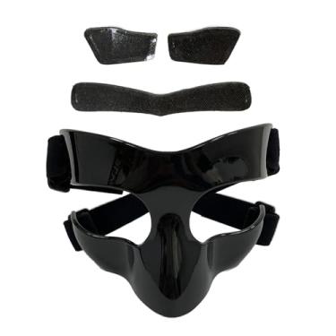 Imagem de Amagogo Máscara de basquete, protetor facial de nariz de basquete para nariz quebrado para exercícios de ginástica, 14cmx9cm