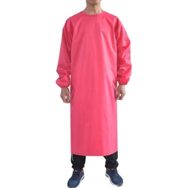 Imagem de Avental de oficina à prova d'água Avental de açougueiro para homens e mulheres, avental industrial extra longo resistente a ácidos e álcalis, avental de cozinha de manga comprida espessado,