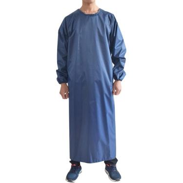 Imagem de Avental de oficina à prova d'água Avental de açougueiro para homens e mulheres, avental industrial extra longo resistente a ácidos e álcalis, avental de cozinha de manga comprida espessado,