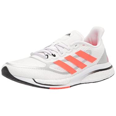 Imagem de adidas Tênis de corrida feminino Supernova, Branco/Vermelho Solar/Preto, 10.5