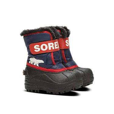 Imagem de Bota de neve Sorel Snow Commander (Criança pequena/Criança grande), Nocturnal/Sail Red, 4 Toddler
