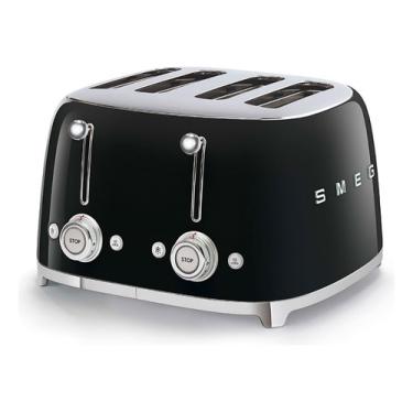 Imagem de Torradeira Smeg 50s Retro Line Preta Com Ranhuras 4x4 Smeg