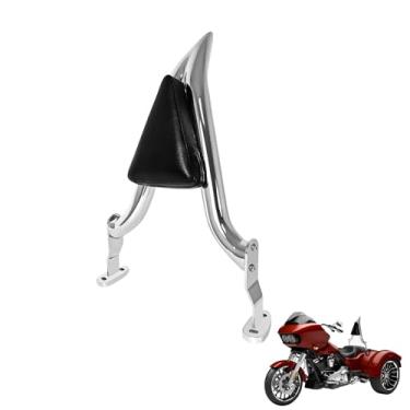 Imagem de Dredoggmoto 40.6 cm Chrome Road Glide 3 & Freewheeler Sissybar Pad Motorcycle Passenger Backrest Sissy Bar para Harley Davidson FLRT FLTRT 2105-2024