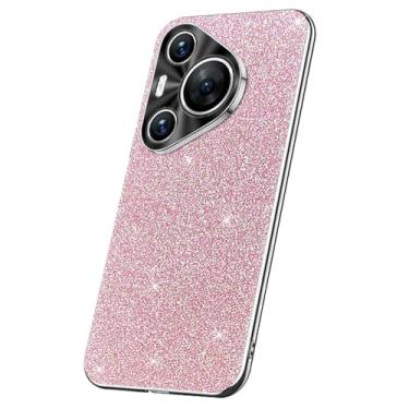 Imagem de LTLMYDAM Capa ultrafina para Huawei Pura 70 Ultra/70 Pro/70 Pro+/70, capa feminina brilhante com revestimento de lente completa, rosa, 70 Pro