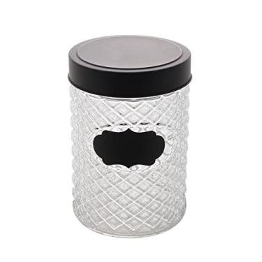 Imagem de Pote de Vidro com Tampa Preta Label 11cm x 17cm - Wolff