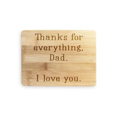 Imagem de Tábua de cortar papai, presente para o amante do pai, Thanks for Everything Dad I Love You, tábua de corte de bambu, ideia de presente de inauguração de casa, aniversário, ideia de presente de Natal