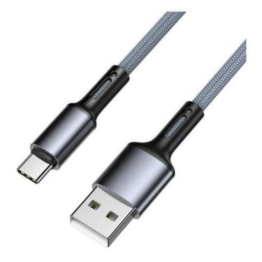 Imagem de Cabo Carregador Rápido Usb Tipo C - 1 Metro Reforçado Nohon, Cinza