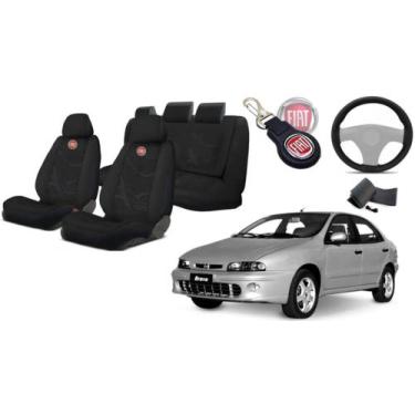 Imagem de Jogo Capas Tecido + Capa de Volante + Chaveiro Fiat Brava 1999 - Sofis