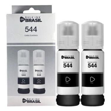 Imagem de Kit com 2 Garrafas de Tinta Preta T544 compatível Epson para ecotank L