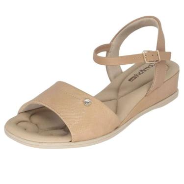 Imagem de Sandália Feminina Anabela Salto Baixo Conforto Comfortflex