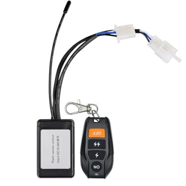 Imagem de Interruptor de controle remoto com 3 conectores de pinos caixa de controle DC12V-24V Kit de chicote de fios adequado para fiação