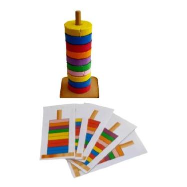 Imagem de Sequência Lógica De Cores Em M.d.f 9x9cm E Círculos Em E.v.a - CRIATIV