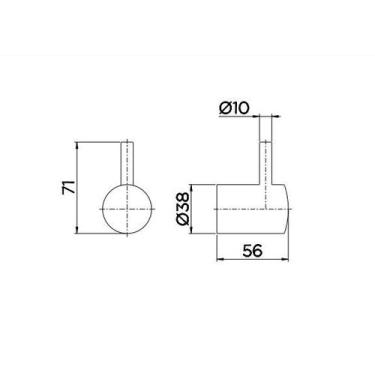 Imagem de Cabide Single Cromado - Docol