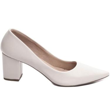 Imagem de Scarpin Feminino Sapato Salto Médio Baixo Grosso Bico 6,5 cm - Torrice