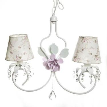 Imagem de Lustre 2L Imperial Rosa Quarto Bebê Infantil Menina - Potinho de mel, 