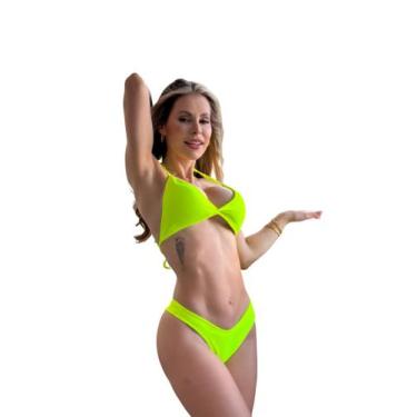 Imagem de Biquini Aviador Asa Delta Verão Neon Varias Cores Suplex - LOOK DREAMS