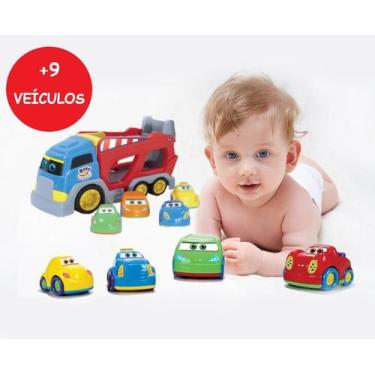 Imagem de Brinquedo Meninos 2 3 4 Anos Baby Car e Cargo 8 Carrinhos - Big Star